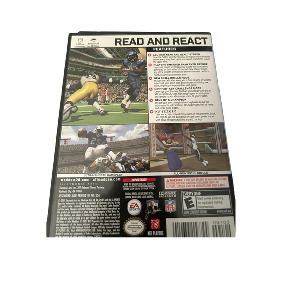 Madden NFL 08 Nintendo GameCube Video Game - Picture 3 of 3